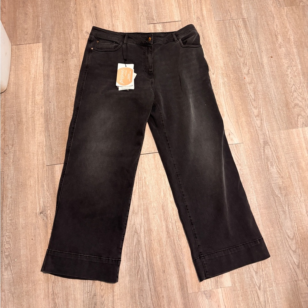 Persona Black Flare Wide Leg Jeans